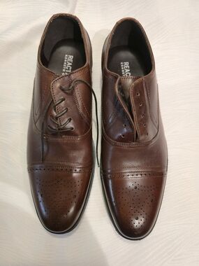 Kenneth Cole Reaction Men's Cha-Raid brown leather lace-up oxford